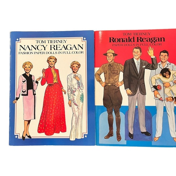 Ronald Reagan & Nancy Reagan/Tom Tierney/Dover/©️1983 & 1984/Uncut - Picture 1 of 11